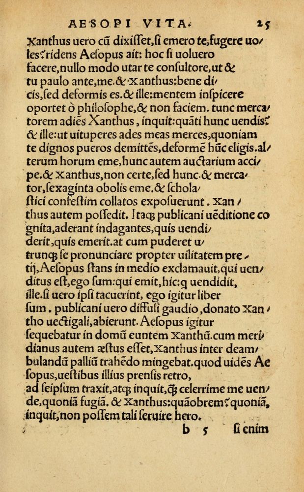 Scan 0031 of Aesopi Phrygis Fabellae Graece & Latine, cum alijs opusculis, quorum index proxima refertur pagella.