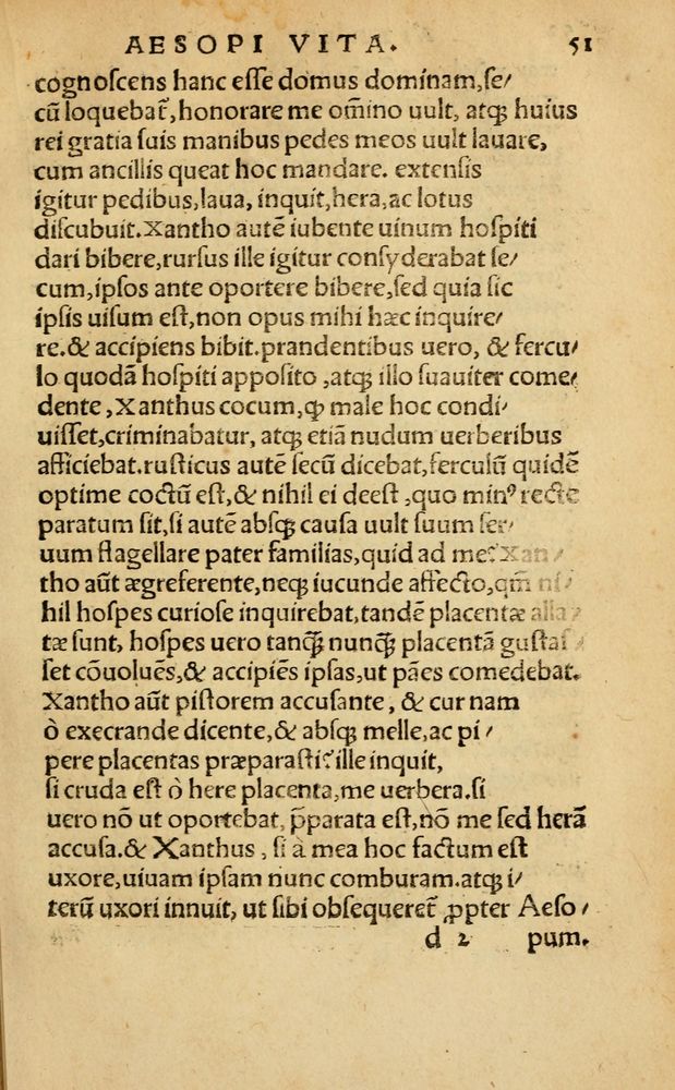 Scan 0057 of Aesopi Phrygis Fabellae Graece & Latine, cum alijs opusculis, quorum index proxima refertur pagella.