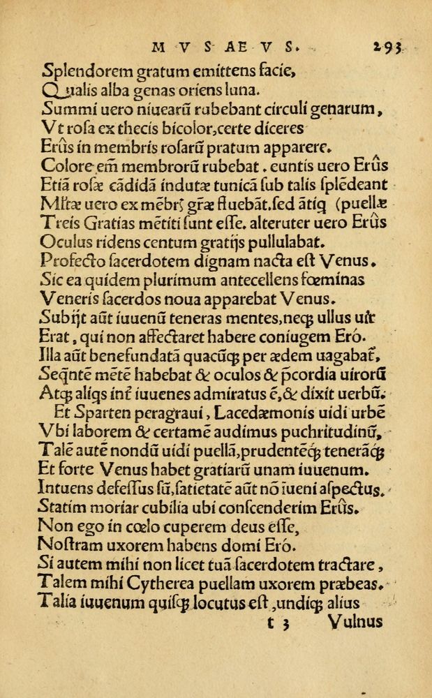 Scan 0299 of Aesopi Phrygis Fabellae Graece & Latine, cum alijs opusculis, quorum index proxima refertur pagella.