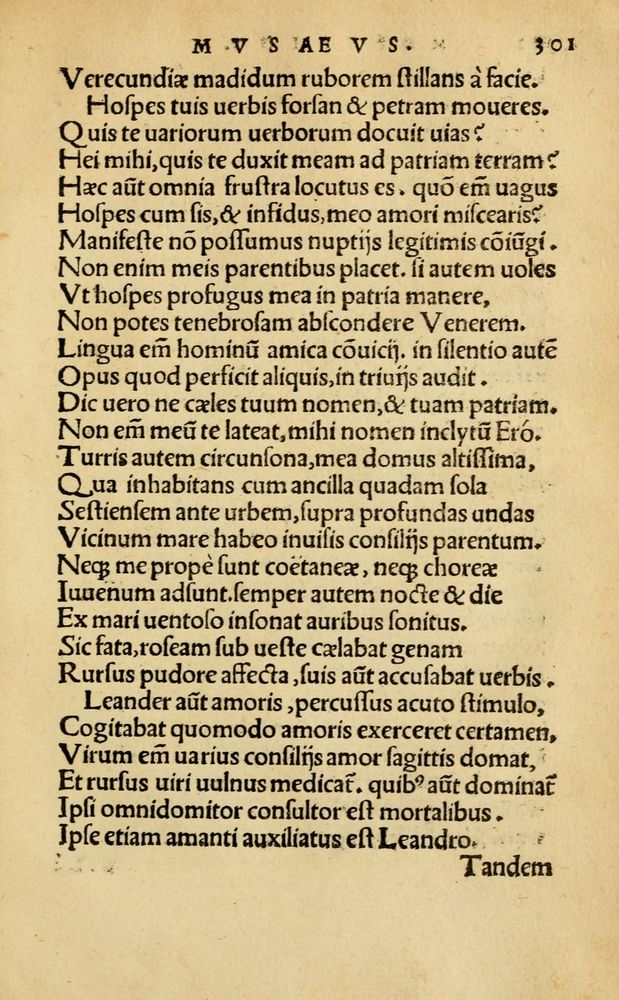 Scan 0307 of Aesopi Phrygis Fabellae Graece & Latine, cum alijs opusculis, quorum index proxima refertur pagella.