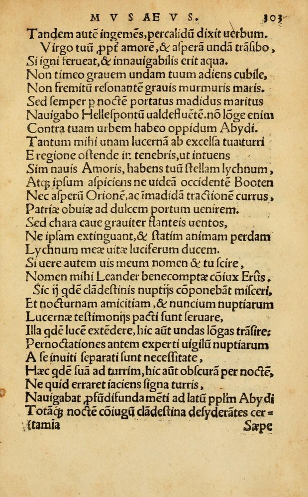 Scan 0309 of Aesopi Phrygis Fabellae Graece & Latine, cum alijs opusculis, quorum index proxima refertur pagella.