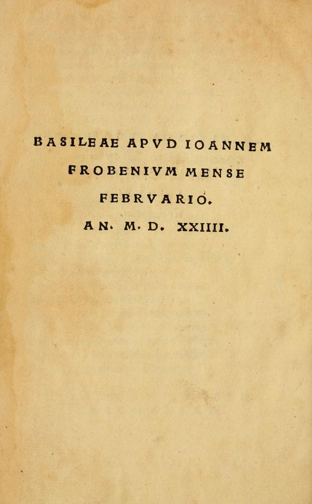 Scan 0372 of Aesopi Phrygis Fabellae Graece & Latine, cum alijs opusculis, quorum index proxima refertur pagella.