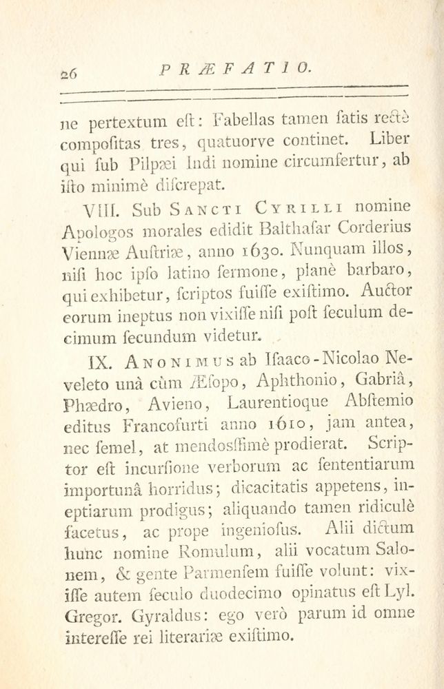 Scan 0034 of Fabulae Aesopiae curis posterioribus omnes fere, emendatae