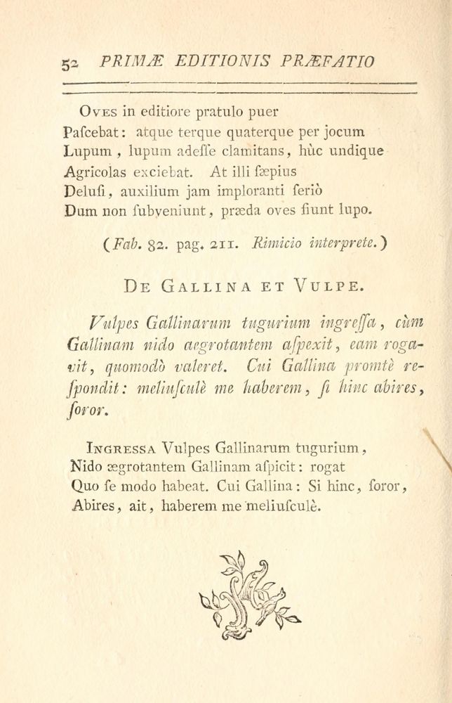 Scan 0060 of Fabulae Aesopiae curis posterioribus omnes fere, emendatae