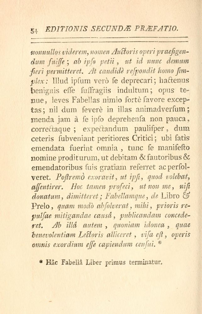 Scan 0062 of Fabulae Aesopiae curis posterioribus omnes fere, emendatae