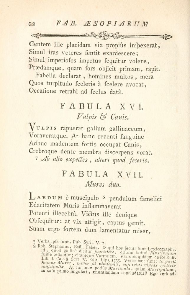 Scan 0090 of Fabulae Aesopiae curis posterioribus omnes fere, emendatae