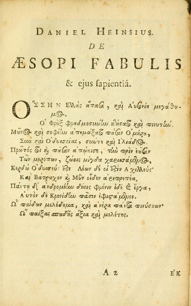 Scan 0005 of Fabulae Aesopi graecaè et latinè, nunc denuo selectae.
