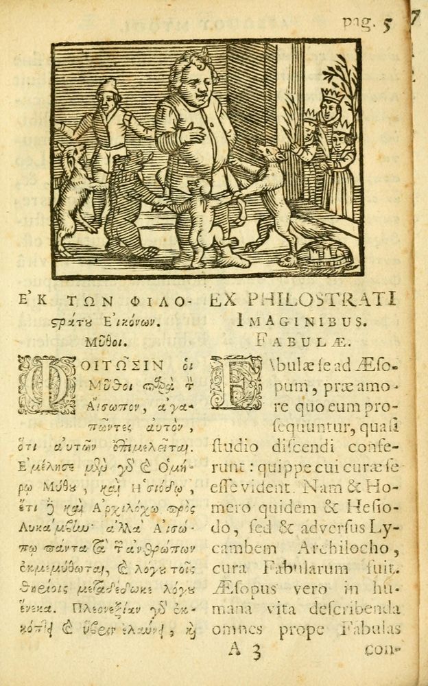 Scan 0007 of Fabulae Aesopi graecaè et latinè, nunc denuo selectae.