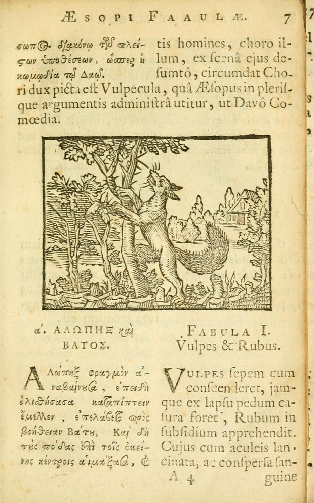 Scan 0009 of Fabulae Aesopi graecaè et latinè, nunc denuo selectae.