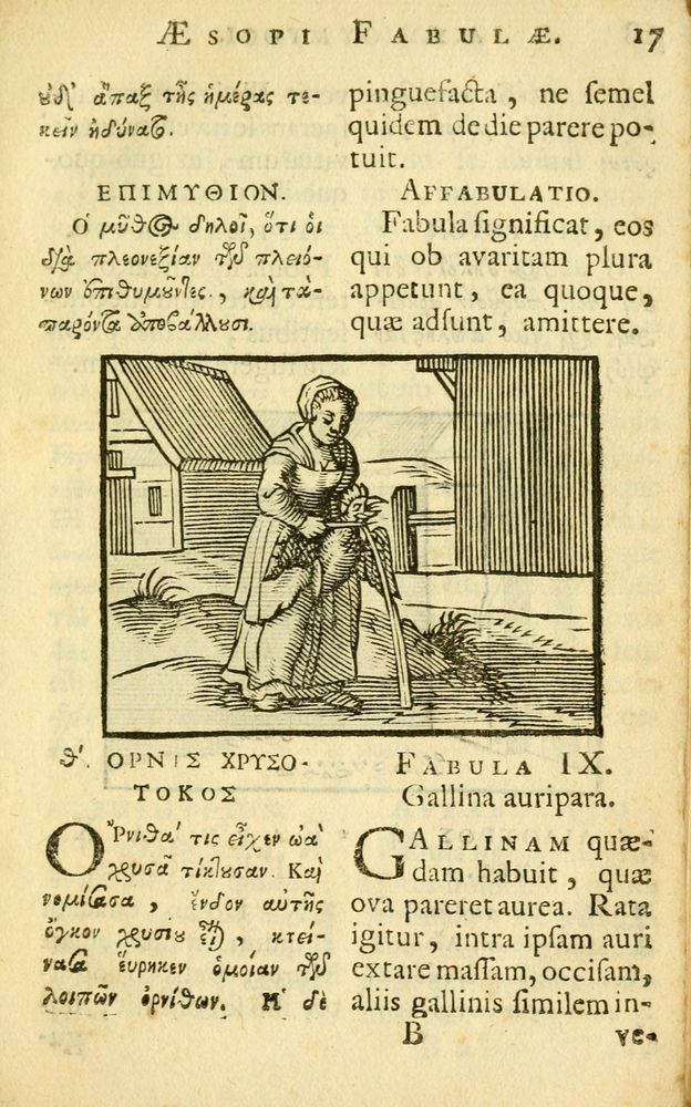 Scan 0019 of Fabulae Aesopi graecaè et latinè, nunc denuo selectae.