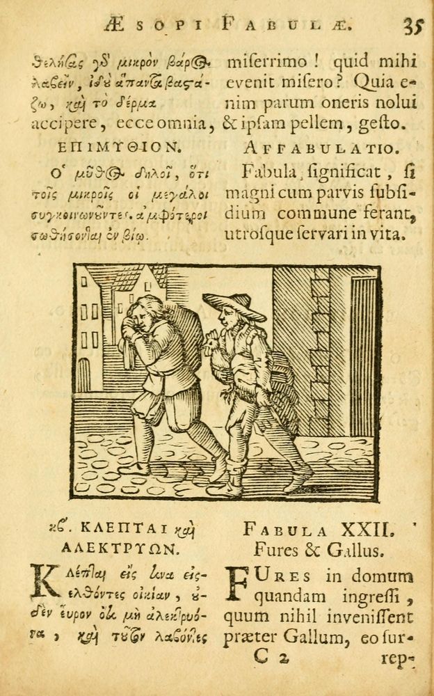 Scan 0037 of Fabulae Aesopi graecaè et latinè, nunc denuo selectae.