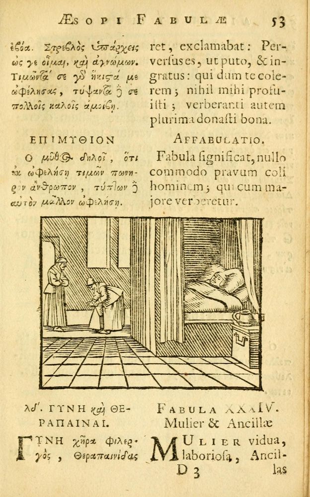 Scan 0055 of Fabulae Aesopi graecaè et latinè, nunc denuo selectae.