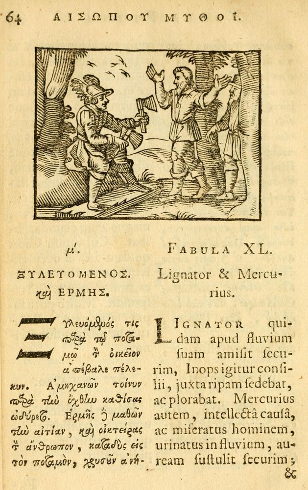 Scan 0066 of Fabulae Aesopi graecaè et latinè, nunc denuo selectae.