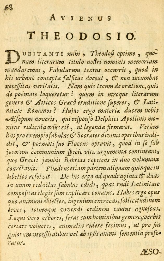Scan 0070 of Fabulae Aesopi graecaè et latinè, nunc denuo selectae.