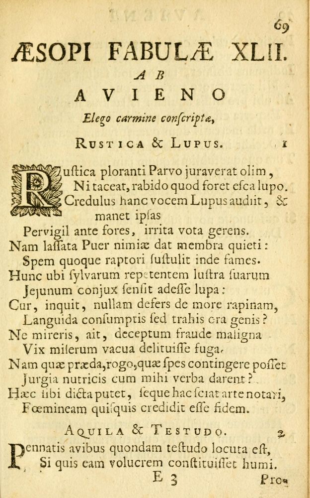Scan 0071 of Fabulae Aesopi graecaè et latinè, nunc denuo selectae.