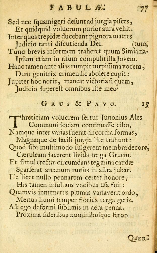 Scan 0079 of Fabulae Aesopi graecaè et latinè, nunc denuo selectae.