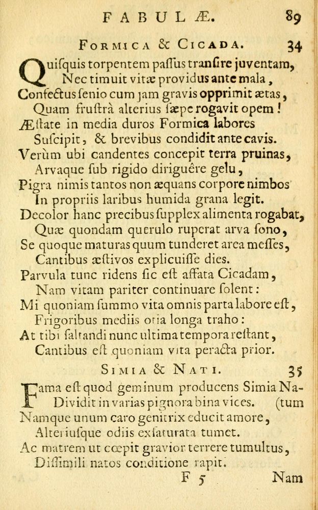 Scan 0091 of Fabulae Aesopi graecaè et latinè, nunc denuo selectae.