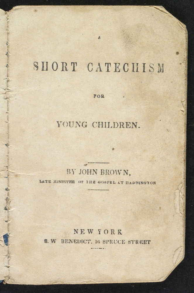 Scan 0003 of A short catechism for young children
