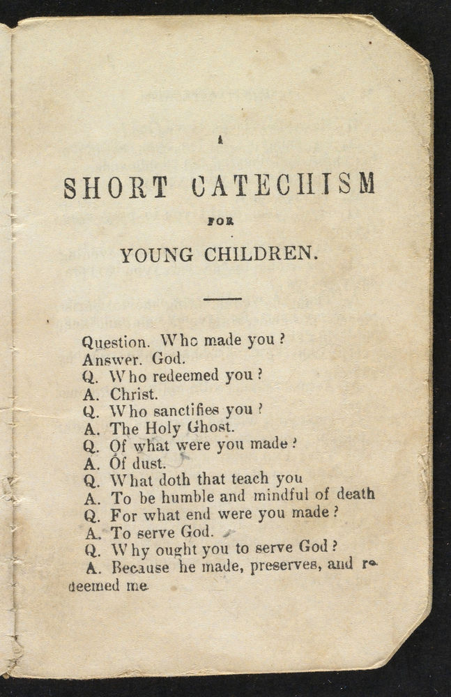 Scan 0005 of A short catechism for young children
