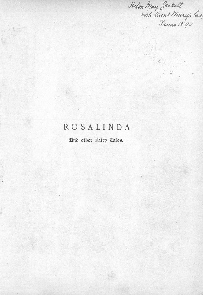 Scan 0004 of Rosalinda, and other fairy tales