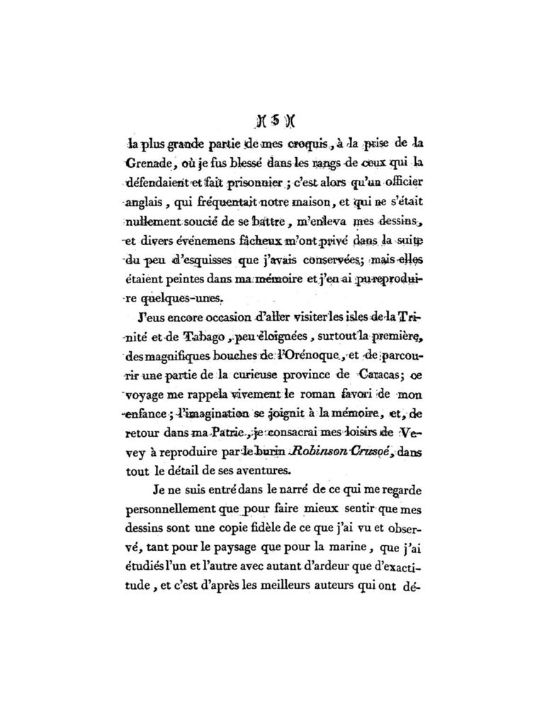 Scan 0005 of Collection de cent-cinquante gravures représentant et formant une suite non interrompue des voyages et aventures surprenantes de Robinson Crusoé