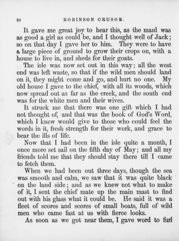 Scan 0090 of Robinson Crusoe in words of one syllable