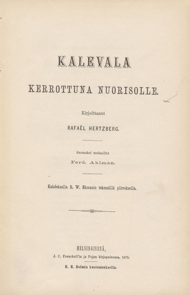 Scan 0002 of Kalevala kerrottuna nuorisolle