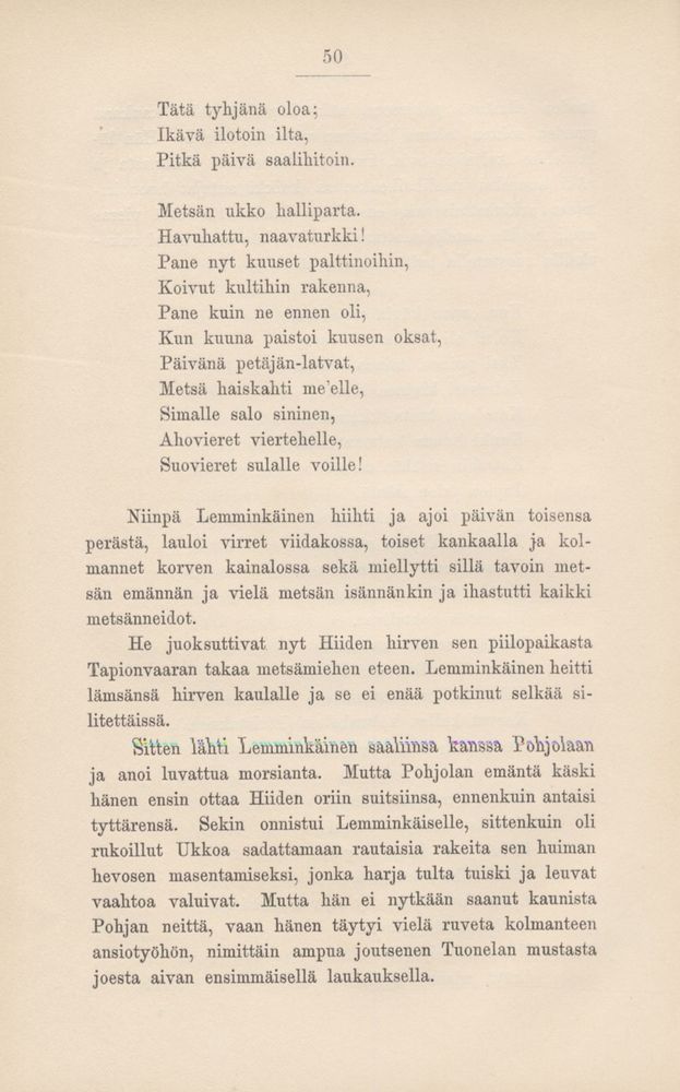 Scan 0054 of Kalevala kerrottuna nuorisolle