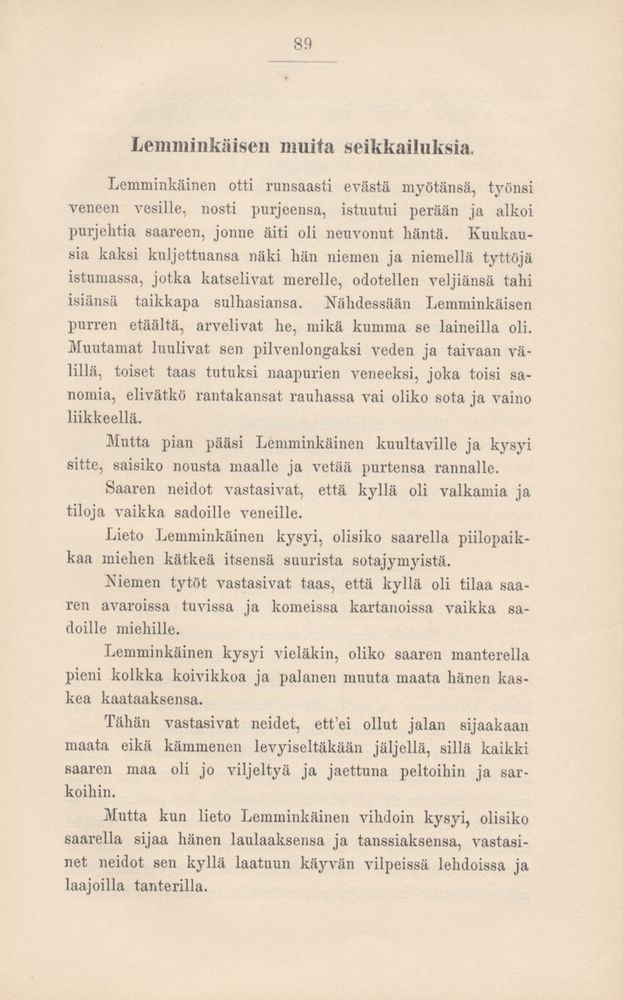 Scan 0094 of Kalevala kerrottuna nuorisolle