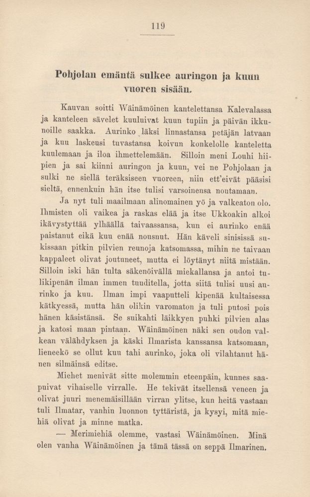 Scan 0126 of Kalevala kerrottuna nuorisolle