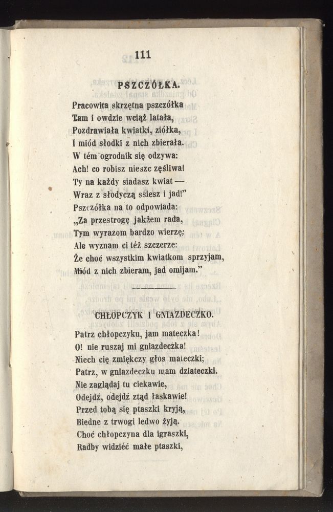 Scan 0183 of Towarzysz pilnych dzieci, czyli Początki czytania i innych wiadomości sposobem łatwym i do pojęcia młodocianego wieku zastosowanym 