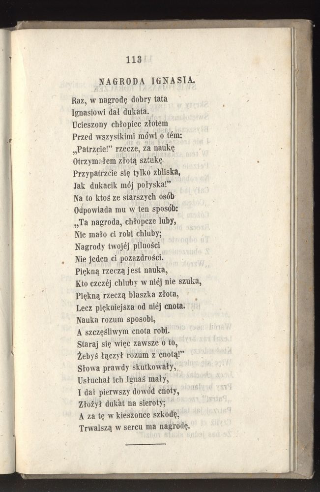 Scan 0185 of Towarzysz pilnych dzieci, czyli Początki czytania i innych wiadomości sposobem łatwym i do pojęcia młodocianego wieku zastosowanym 