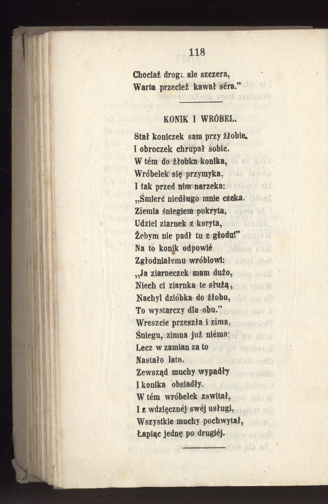 Scan 0190 of Towarzysz pilnych dzieci, czyli Początki czytania i innych wiadomości sposobem łatwym i do pojęcia młodocianego wieku zastosowanym 