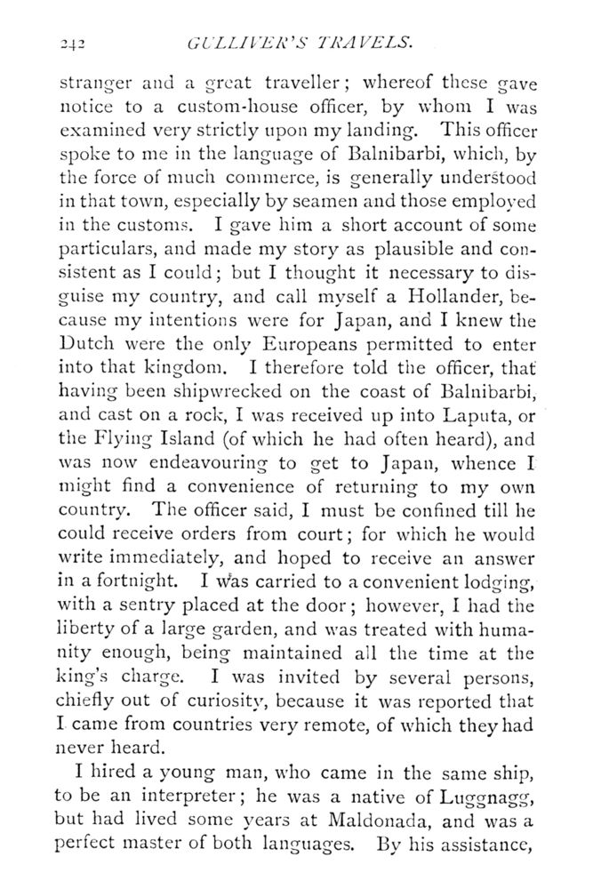 Scan 0292 of Travels into several remote nations of the world by Lemuel Gulliver, first a surgeon and then a captain of several ships, in four parts ..